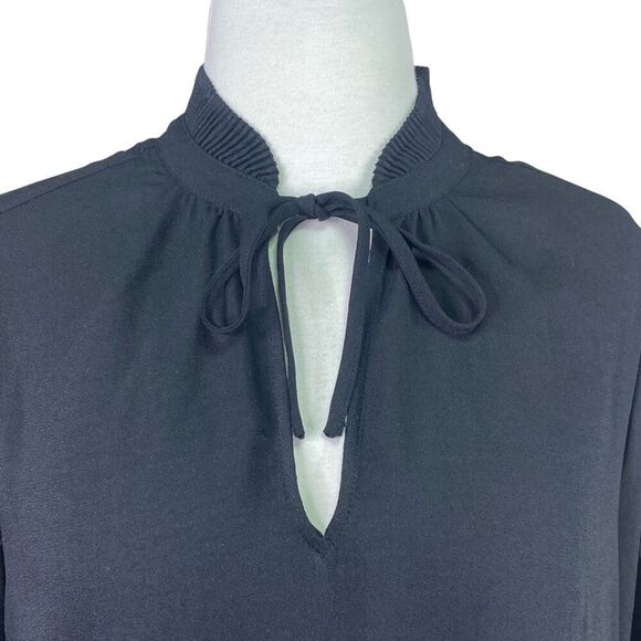 Halogen Black Long Sleeve Blouse Size Medium - Picture 4 of 6